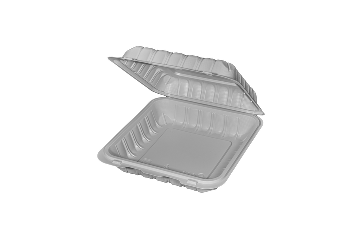 PP-081 | PP Microwavable Rectangular Container, 1-Compartment, 8 x 8 x 3", 150/case